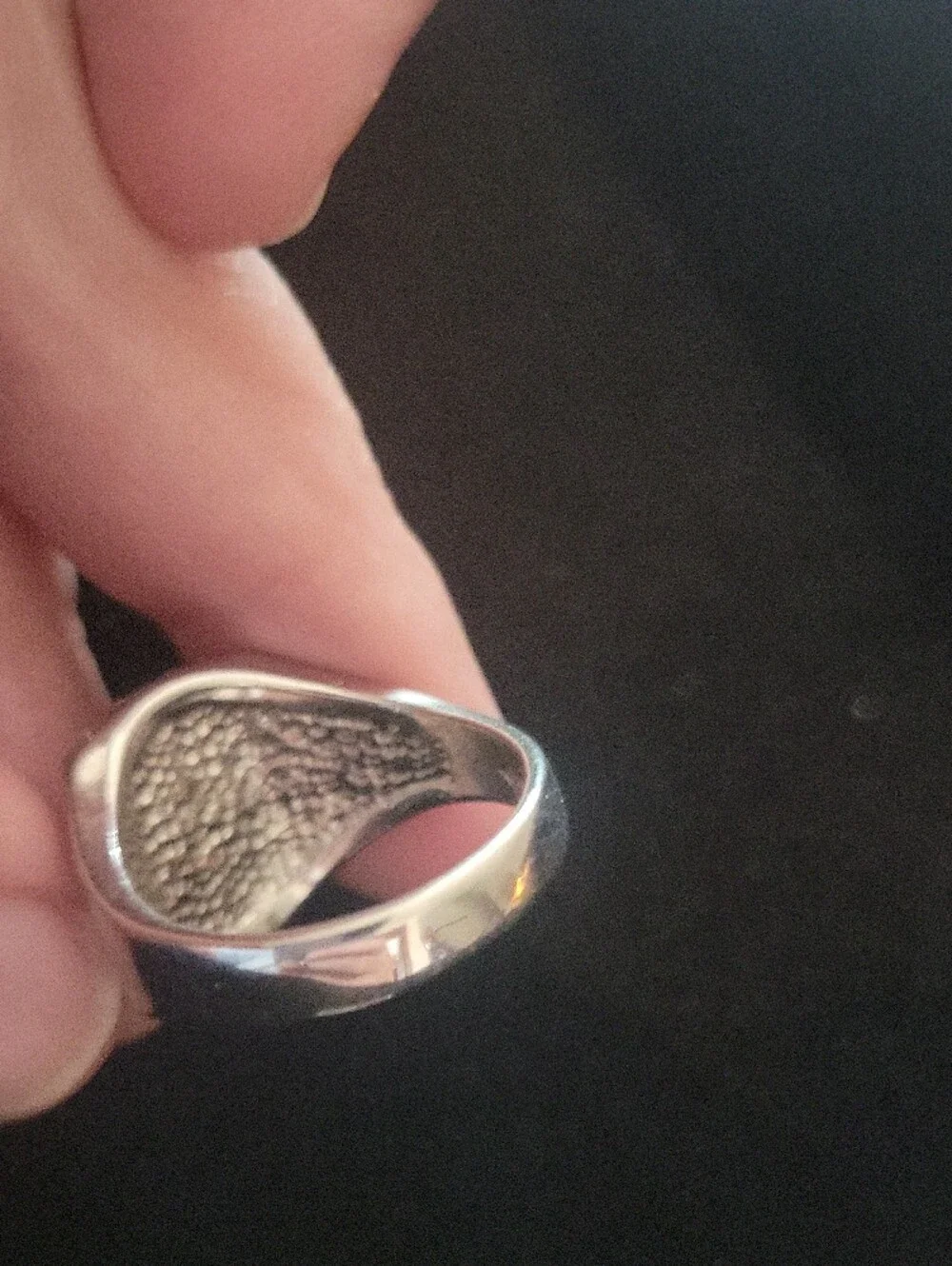 1980s Eagle Signet Ring with Crushed Turquiose